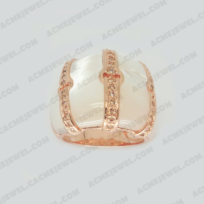 Rings Brass Shiny Rose gold