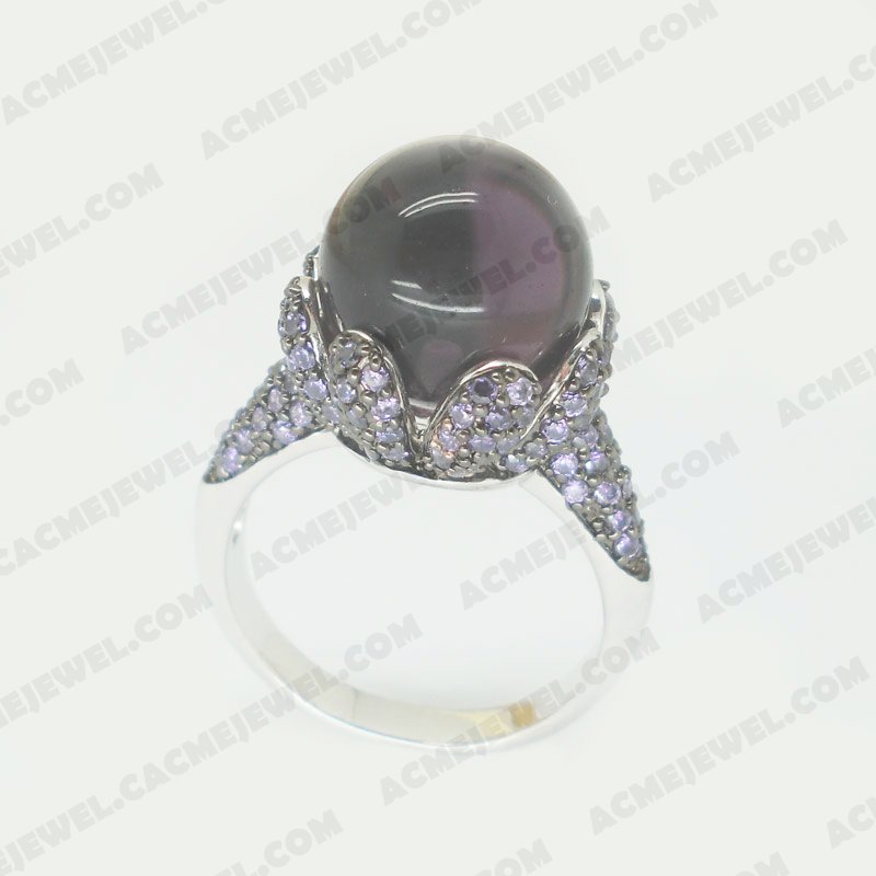 Rings Brass Shiny Rhodium / Black