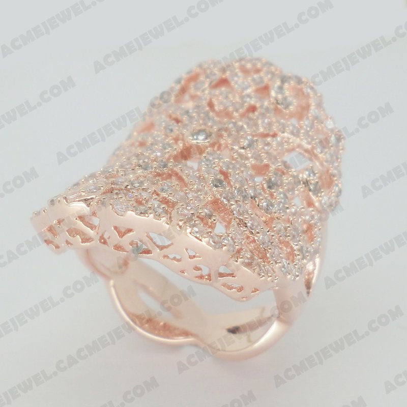 Rings Brass Shiny Rose gold