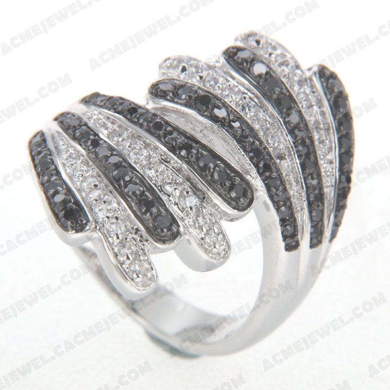 Rings Brass Shiny Rhodium / Black