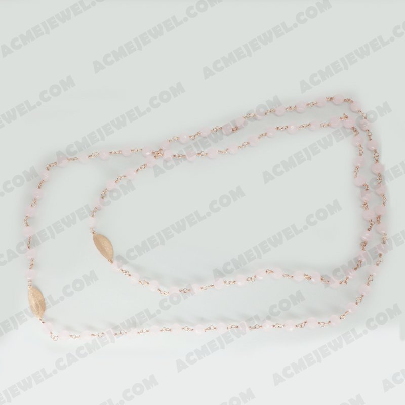 Necklace Brass Brushed / Shiny Rose gold