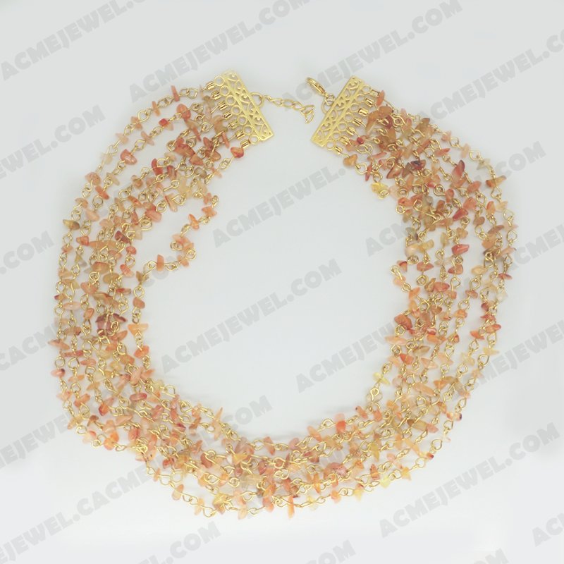 Necklace Brass Shiny Gold