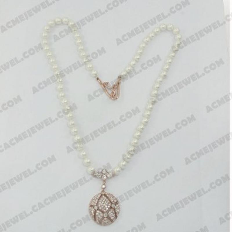 Necklace Silver / Brass  Rose gold plating