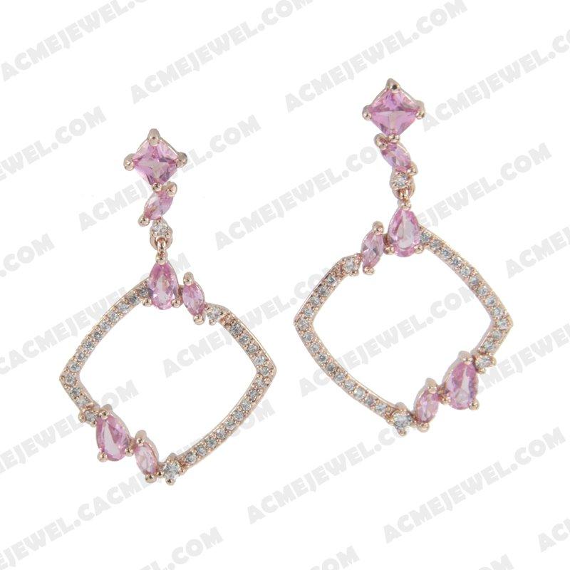 Earrings 925 Sterling Silver  Rose gold 