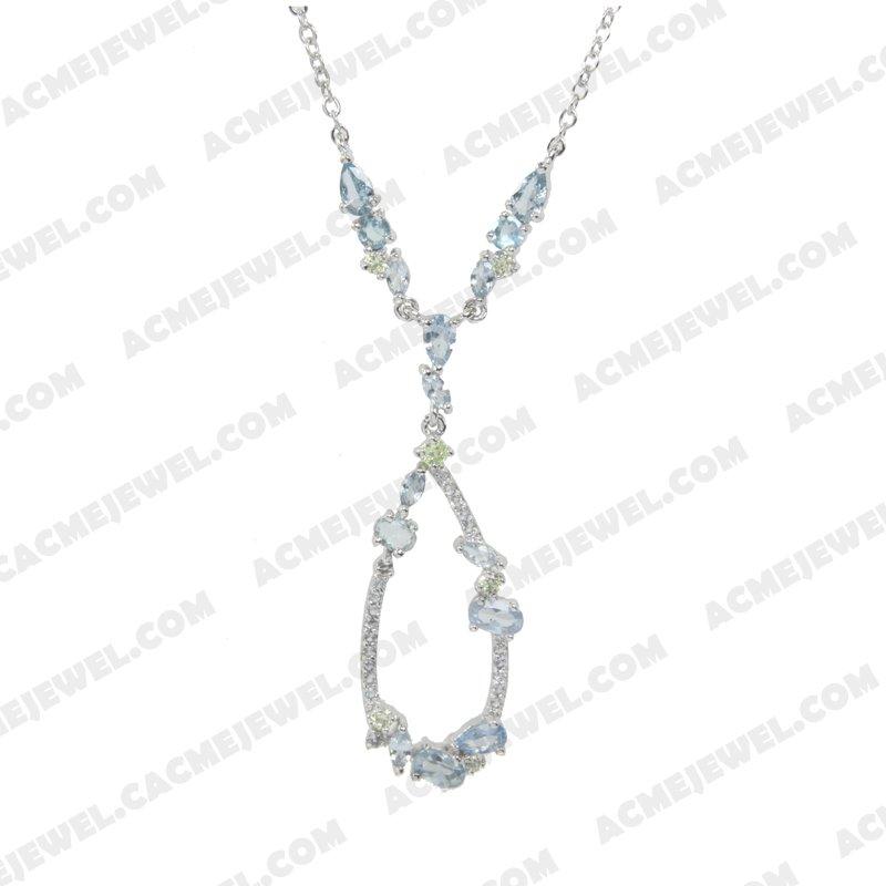 Necklace 925 Sterling Silver  Rhodium 