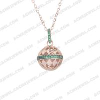  Pendants 925 Sterling Silver 2-tone Rose gold and black rhodium
