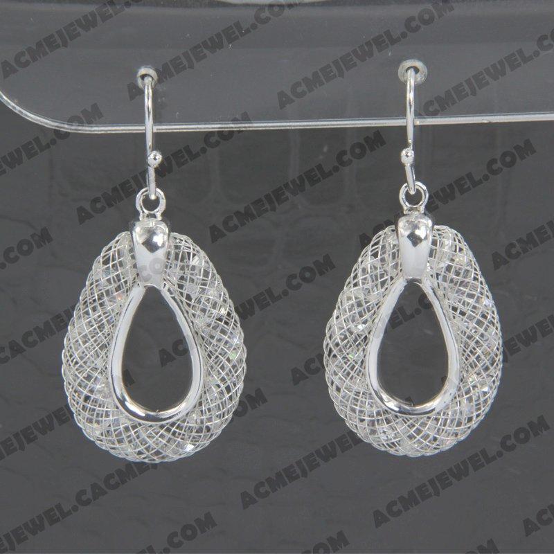 Earrings 925 Sterling Silver  Silver + E-coating