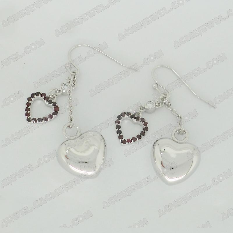 Earrings 925 sterling silver   Rhodium 