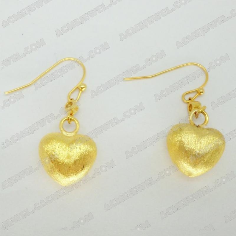 Earrings 925 sterling silver  2-tone Gold and coruscant sand (glued)