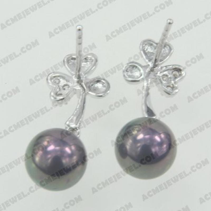 Earrings 925 sterling silver   Rhodium 