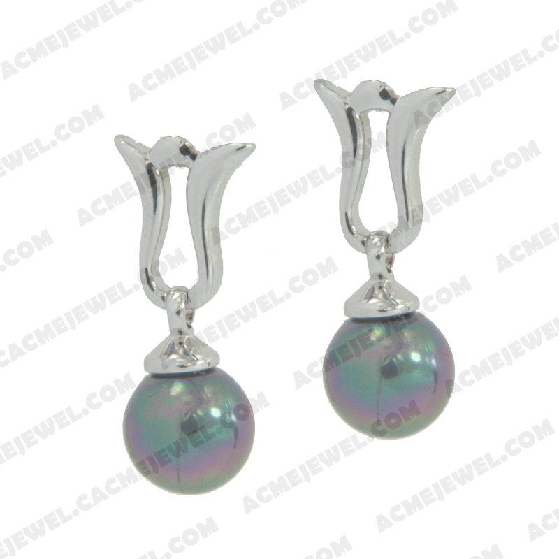 Earrings 925 sterling silver   Rhodium 