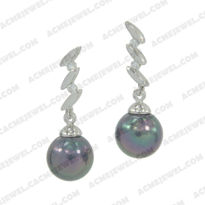 Earrings 925 sterling silver   Rhodium 