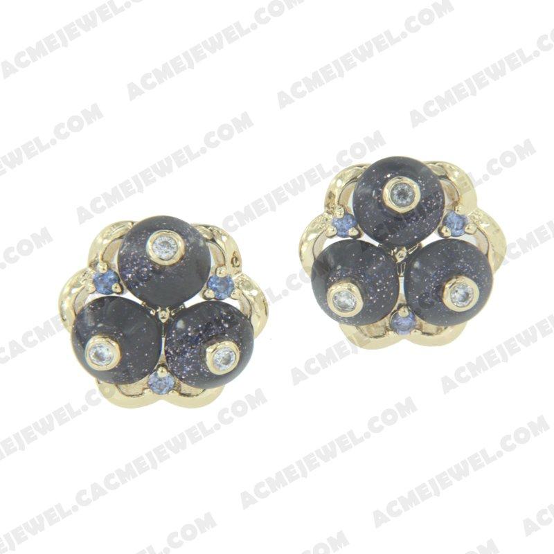 Earrings 925 sterling silver   Gold 