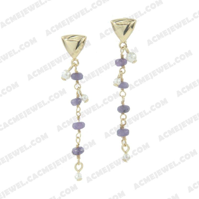 Earrings 925 Sterling Silver  Gold 