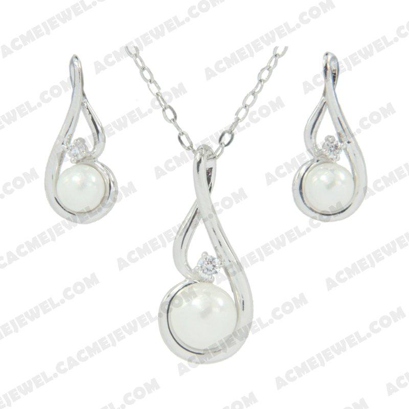 Jewellery Set 925 sterling silver  White Rhodium 