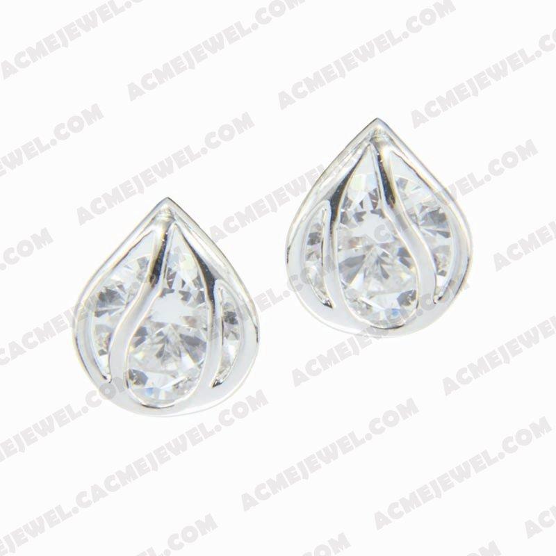 Earrings 925 sterling silver   Rhodium 