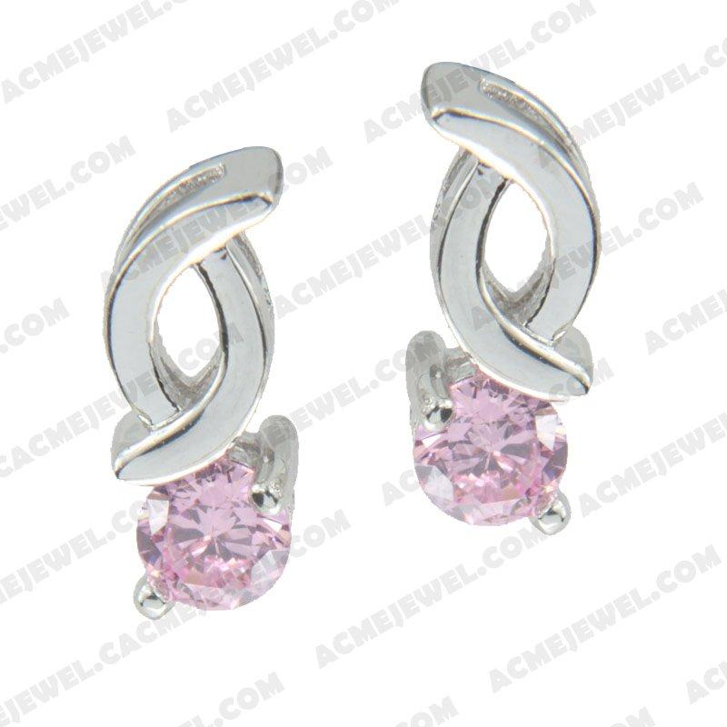 Earrings 925 sterling silver   Rhodium 