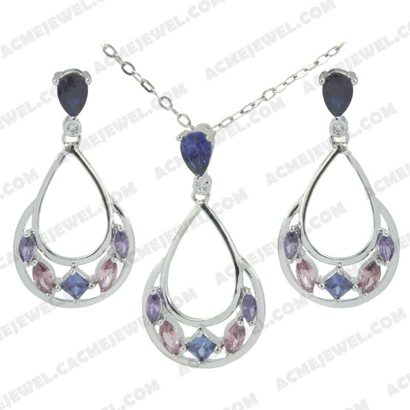 Jewellery Set 925 Sterling Silver  Rhodium
