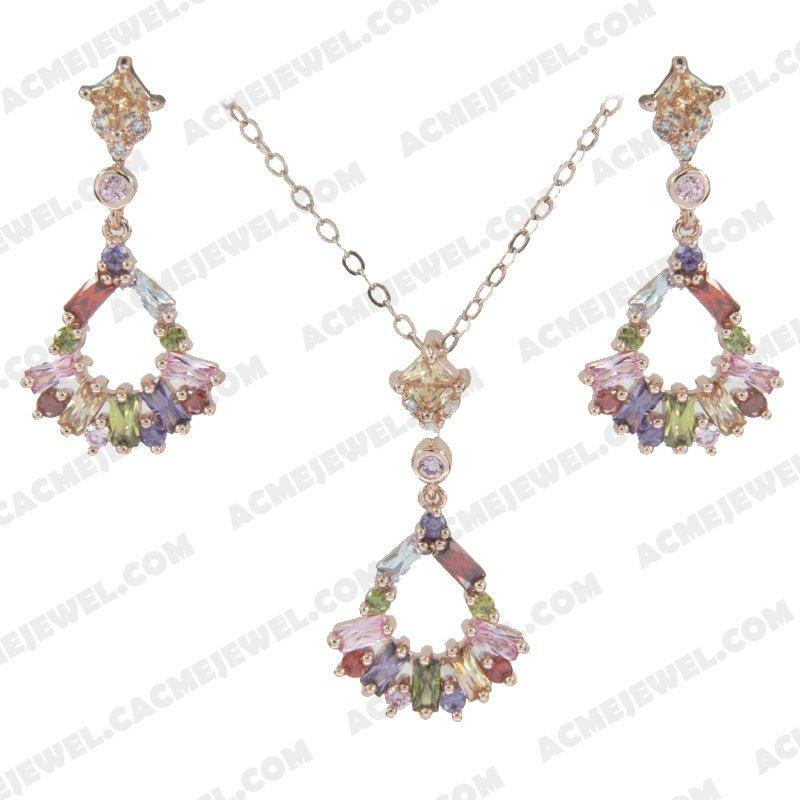 Jewellery Set 925 sterling silver   Rose gold 