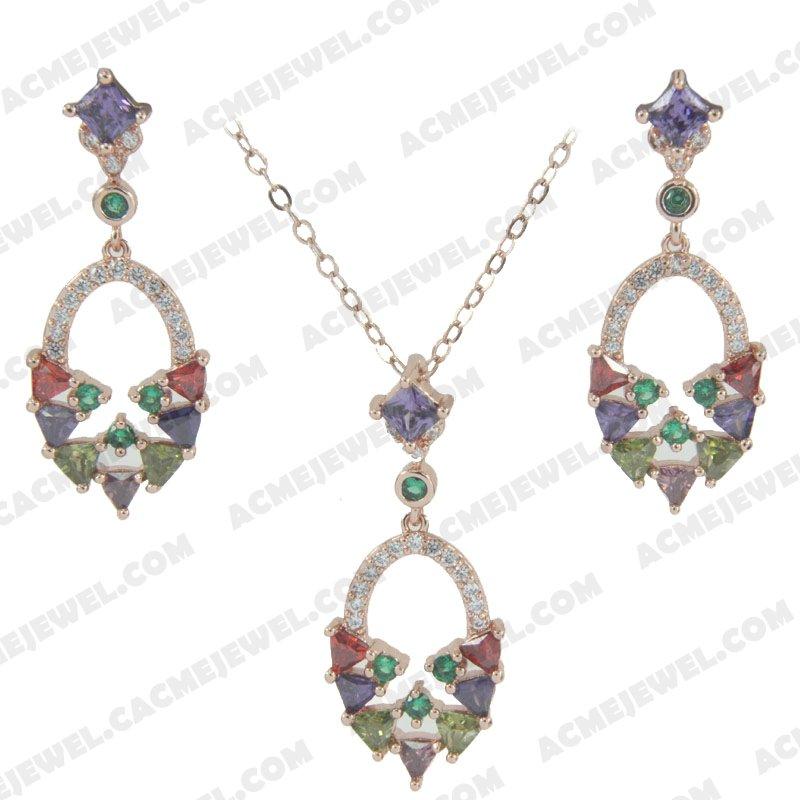 Jewellery Set 925 sterling silver   Rose gold 