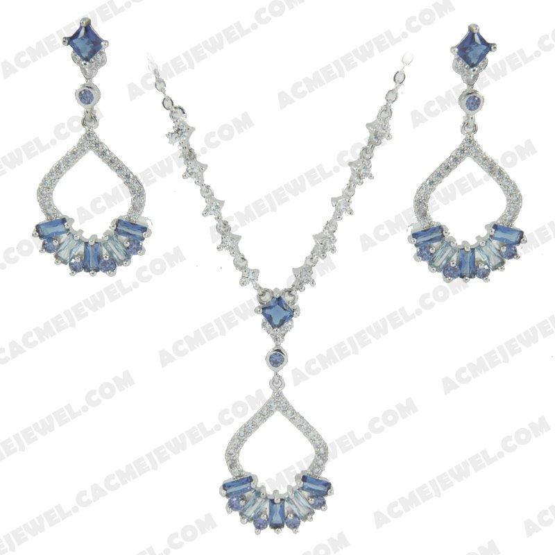 Jewellery Set 925 sterling silver   Rhodium 