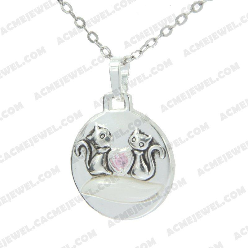 Pendants 925 sterling silver  2-tone Rhodium and black smear