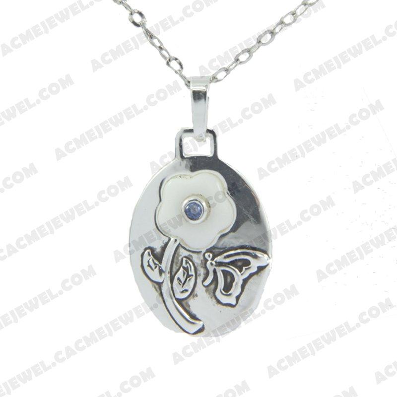 Pendants 925 sterling silver  2-tone Rhodium and black smear